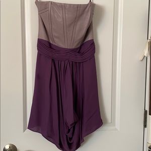 Alice and Olivia strapless leather dress